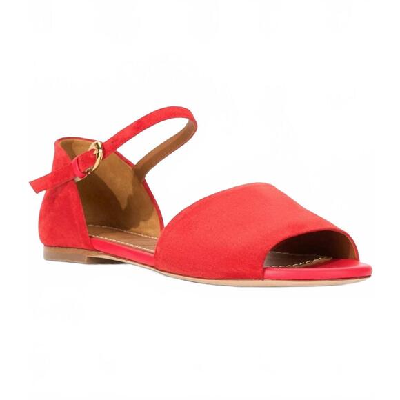 NEW STAUD women's catherine sandals in rose red